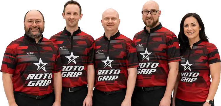 Image of a 5 person team wearing Mint Sportswear bowling jerseys
