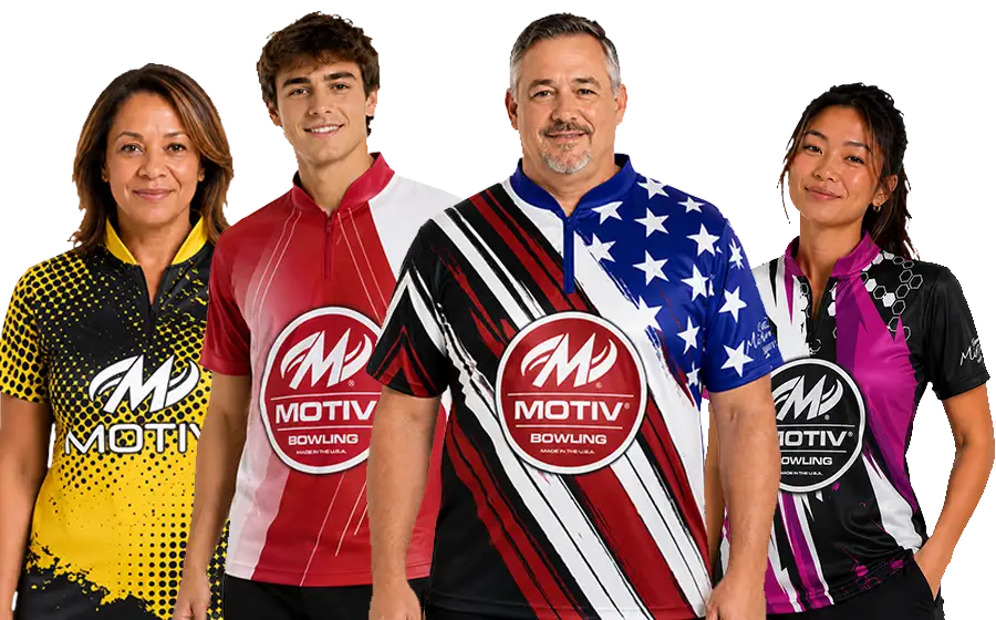 Motiv bowling jerseys for league players from Mint Sportswear